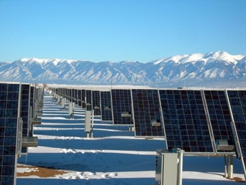 Placas fotovoltaicas usadas para transformar a energia solar em energia elétrica